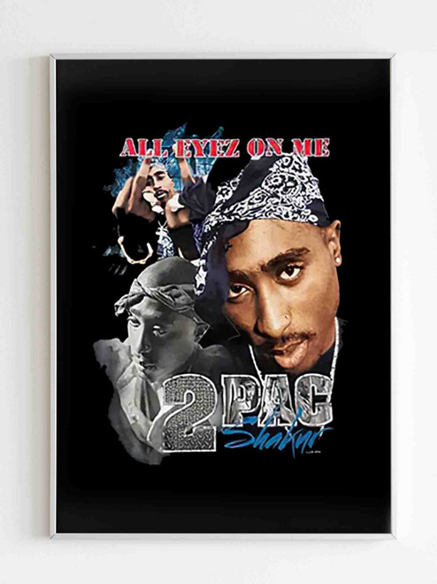 Tupac Shakur 2pac All Eyez On Me Rap Death Row Vintage Poster