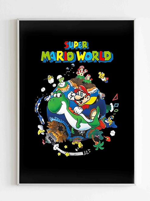 Super Mario World Yoshi And Mario Poster