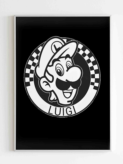 Super Mario Luigi Checkerboard Poster