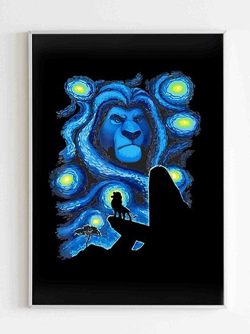 Scar The Lion King Blue Art Disney Poster