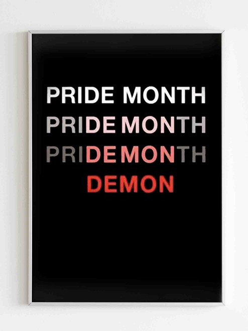 Pride Month Demon Pride Month Demon Pride Month Demon Demon Poster