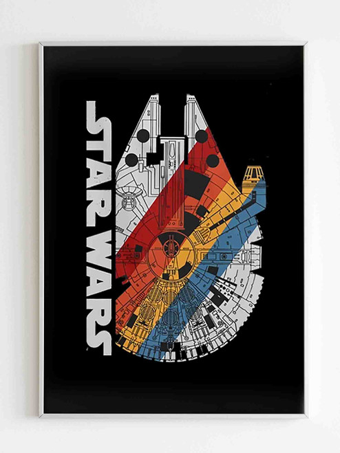 Millennium Falcon Wears Logo Poster