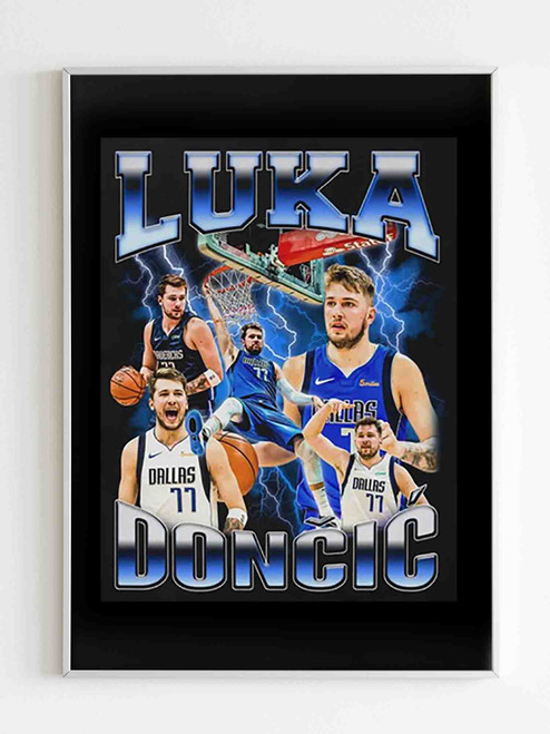 Luka Doncic Vintage 90s Inspired Poster