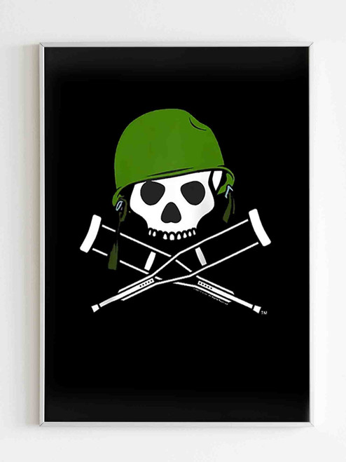 Jackass Military Helmet Skull Poster