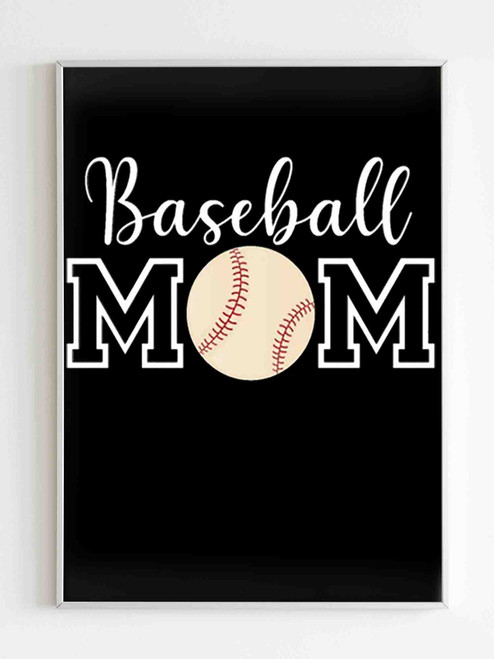 Baseball Mom Logo Art Poster