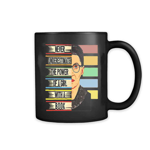 Never Underestimate The Power Of A Girl With A Book Rbg Mug