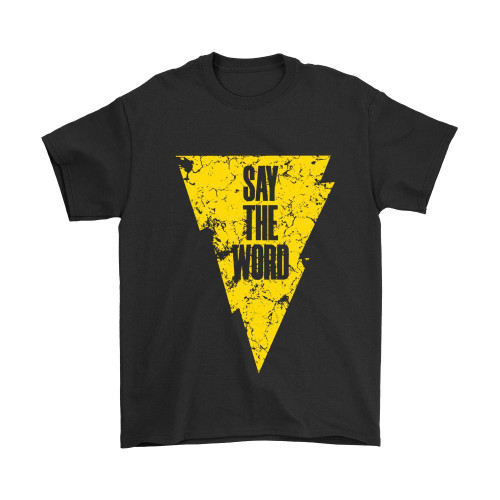 Say The Word Shazam Logo Man's T-Shirt Tee