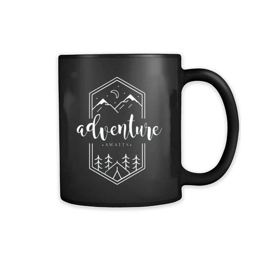 Adventure Awaits Logo Art Mug