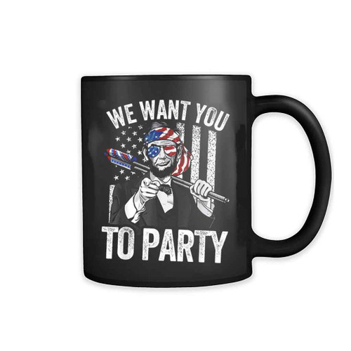 Abraham Lincoln 4th Of July We Want You To Party Mug