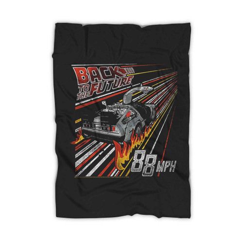 Back To The Future 88 Miles Per Hour with Flames Blanket Back To The Future 88 Miles Per Hour with Flames Blanket