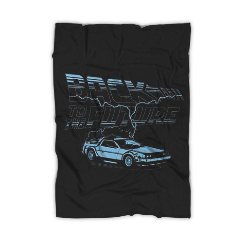 Back To The Future Blue Lightning Blanket