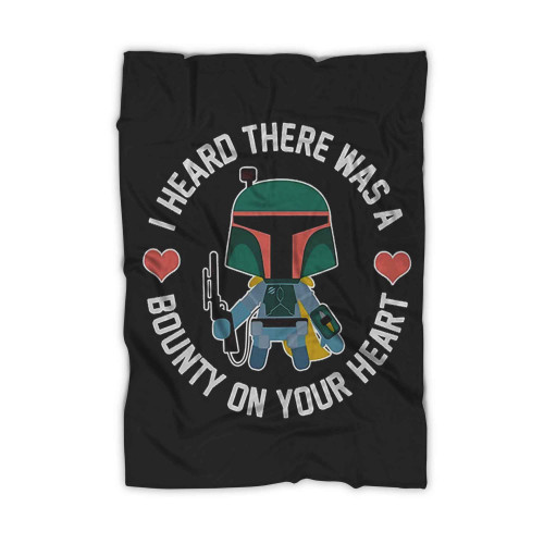 Boba Fett Bounty Heart Valentine Blanket