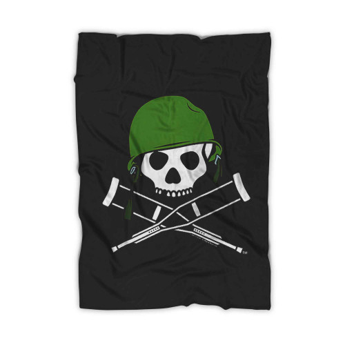 Jackass Military Helmet Skull Blanket