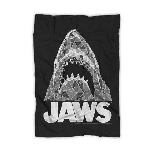 Jaws Geometric Shark Logo Blanket