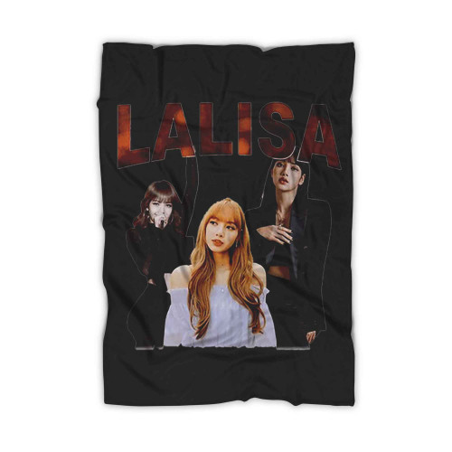 Lalisa Blackpink Vintage Logo Art Blanket