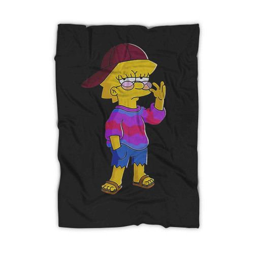 Lisa Simpson Cute Pose The Simpsons Blanket