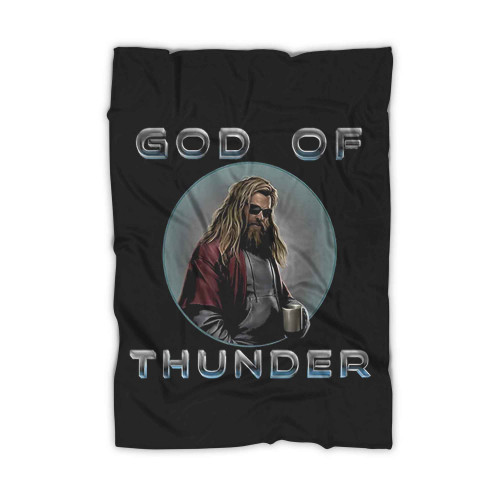 Marvel Avengers Endgame Thor God Of Thunder Vintage Blanket