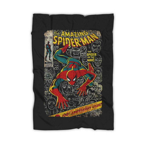 Marvel Spider Man Comic Book Vintage Blanket