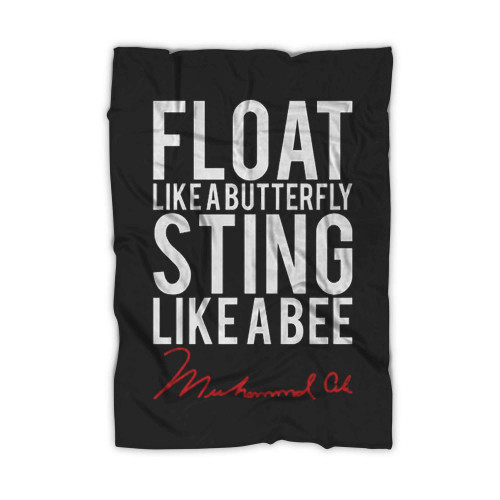 Muhammad Ali Float Like A Butterfly Sting Like A Bee Vintage Blanket