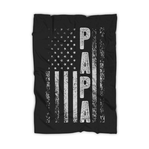 Papa American Flag Blanket