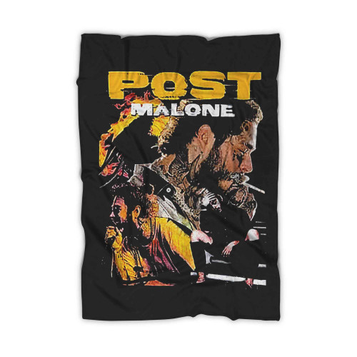 Post Malone Vintage Photo Collage Blanket