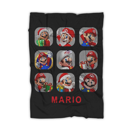 Super Mario Cute Mario Moods Box Blanket