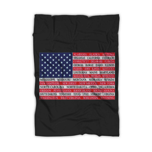 Vintage American Flag Blanket