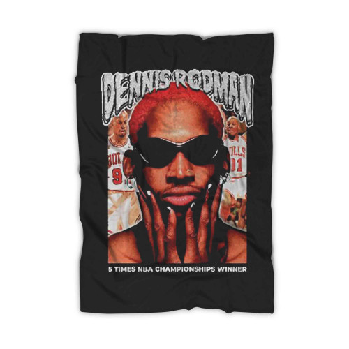 Vintage Dennis Rodman Face Blanket