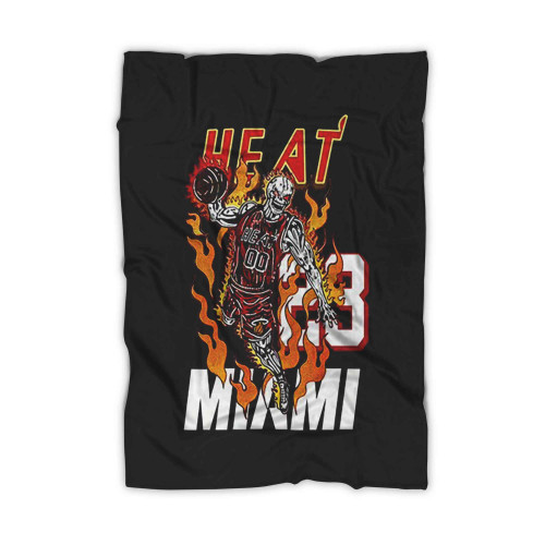 Vintage Miami Heat Basketball Blanket