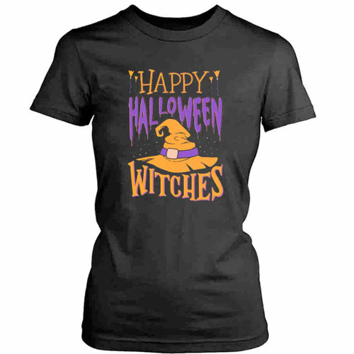 Witches Halloween Womens T-Shirt Tee