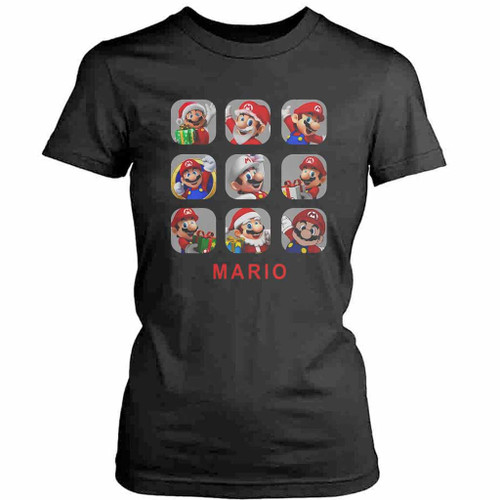 Super Mario Cute Mario Moods Box Womens T-Shirt Tee