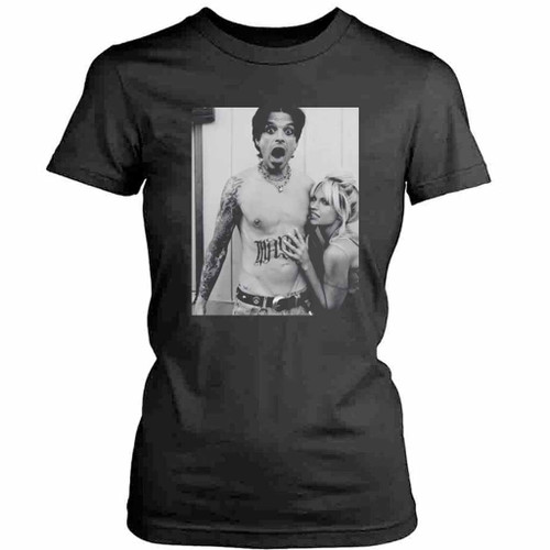 Pam And Tommy Lee Pamela Anderson Sex Tape New Disney Series Biting Nipple Ring Photo Womens T-Shirt Tee