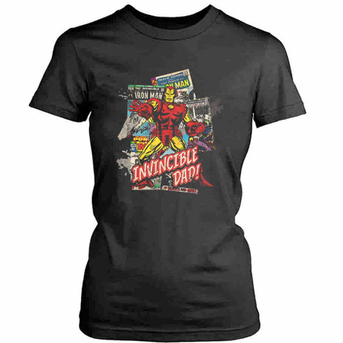 Marvel Iron Man Invincible Dad Womens T-Shirt Tee