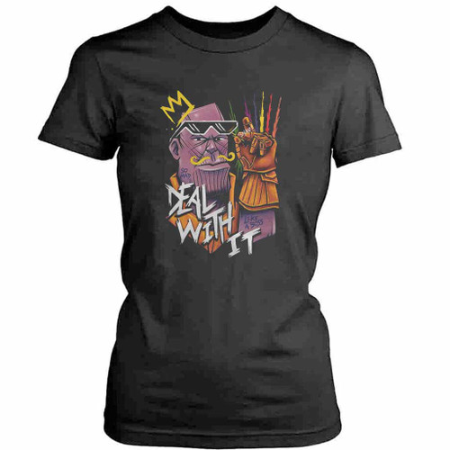 Infinity Thanos Deal With It Womens T-Shirt Tee