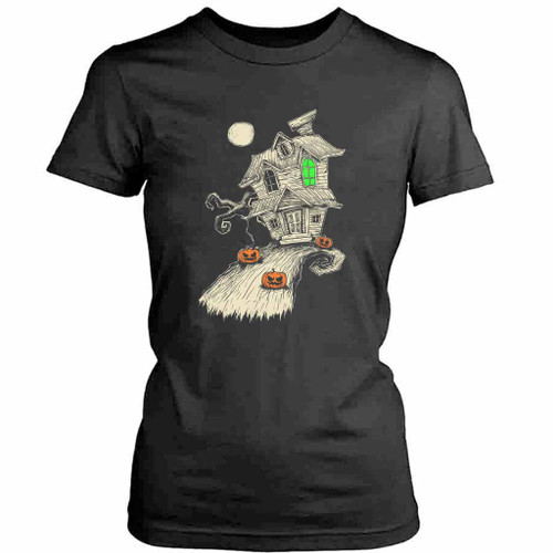 Haunted House Womens T-Shirt Tee