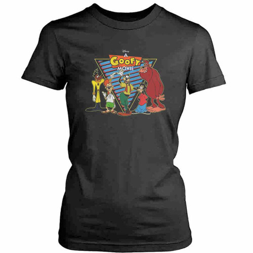 Goofy Movie All Characters Disney Womens T-Shirt Tee Goofy Movie All Characters Disney Womens T-Shirt Tee