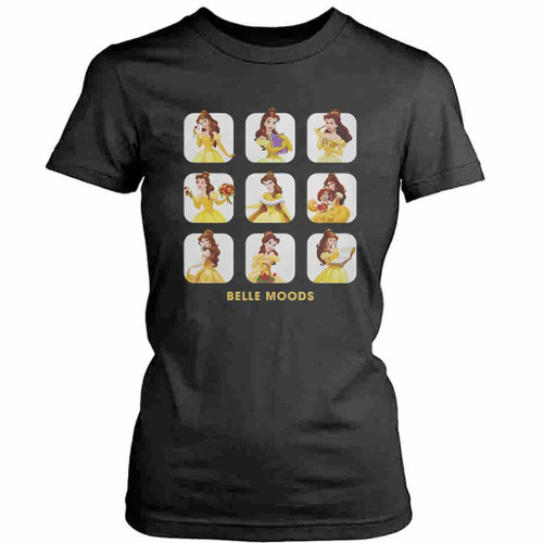Disney Belle Moods Box Up Funny Womens T-Shirt Tee