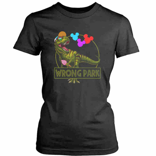 Dinosaur T Rex Wrong Mickey Mouse Womens T-Shirt Tee