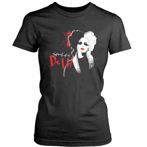 Cruella Speak Of The De Vil Disney Womens T-Shirt Tee