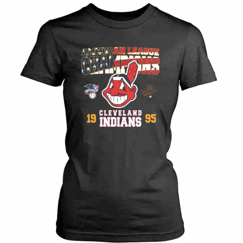 American Champions Cleveland Indians Basketball Womens T-Shirt Tee