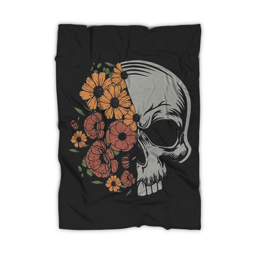 Floral Skeleton Fall Blanket Floral Skeleton Fall Blanket