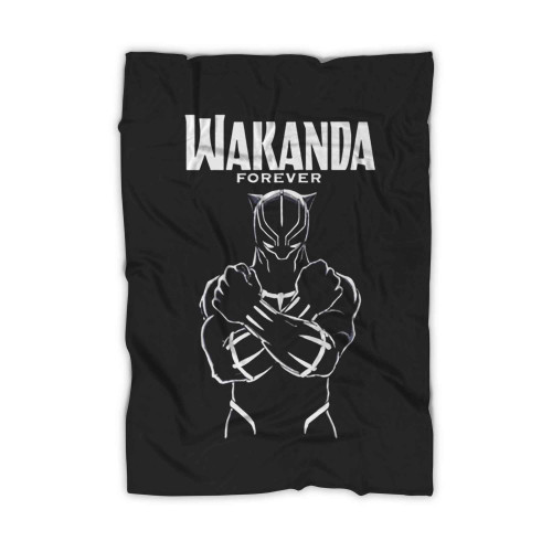 Black Panther Ii Super Hero 2 Wakanda Forever Sequel New Movie 2022 Film Poster Logo Comics Blanket