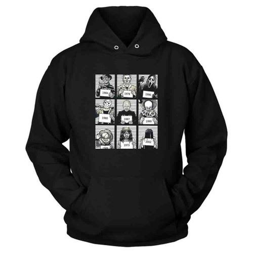 Halloween Mugshots Horror Movie Hoodie