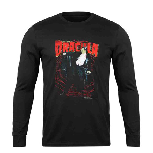 Universal Monsters Dracula Web Bela Lugosi Long Sleeve T-Shirt Tee