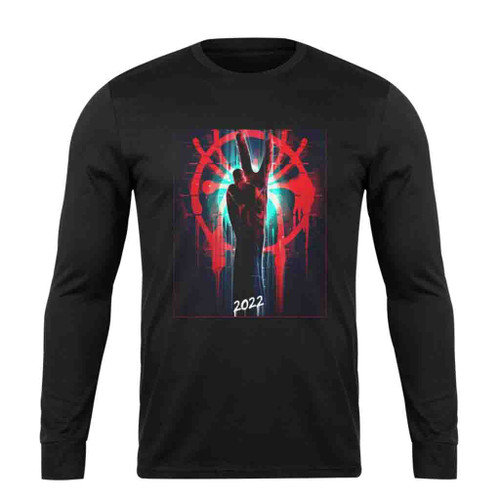 Spiderman Across The Spider Verse Part One New Logo Peace Sign Movie Long Sleeve T-Shirt Tee