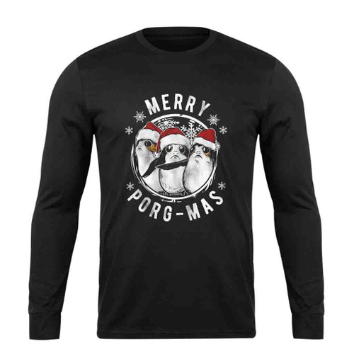 Merry Porg Mas Christmas Holiday Long Sleeve T-Shirt Tee