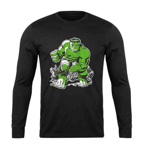 Marvel The Incredible Hulk Retro Long Sleeve T-Shirt Tee
