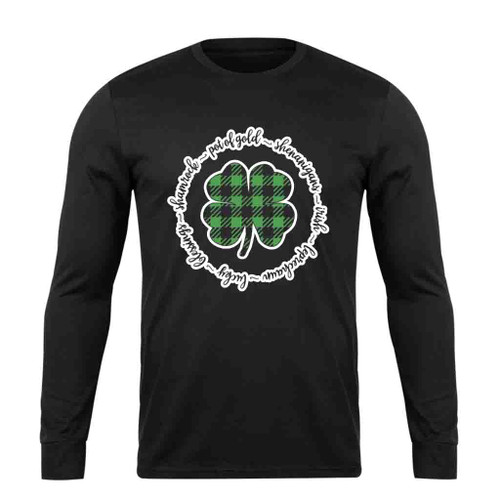 Lucky St Patricks Day Logo Art Long Sleeve T-Shirt Tee
