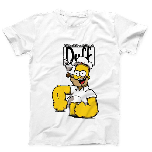 Beer Makes You Strong Duff Homer Simpson Man's T-Shirt Tee