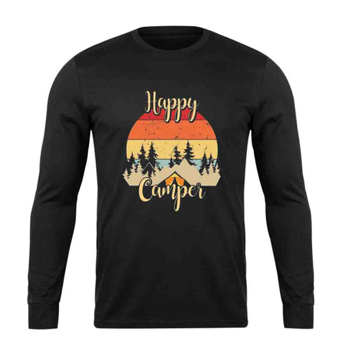 Happy Camper Logo Art Long Sleeve T-Shirt Tee
